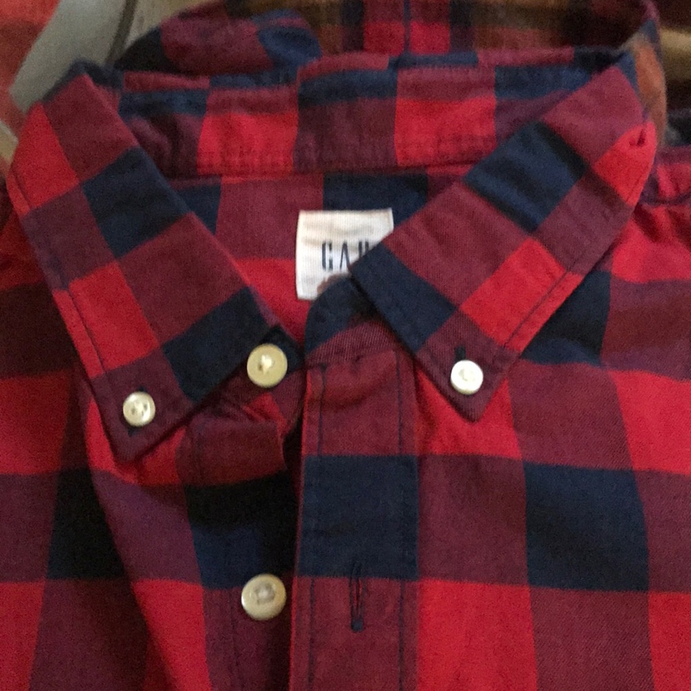 Gap men’s plaid cotton shirt. NWT - Picture 2 of 2